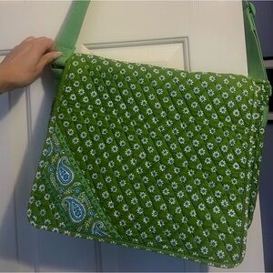 Vera Bradley Green Floral Crossbody Bag